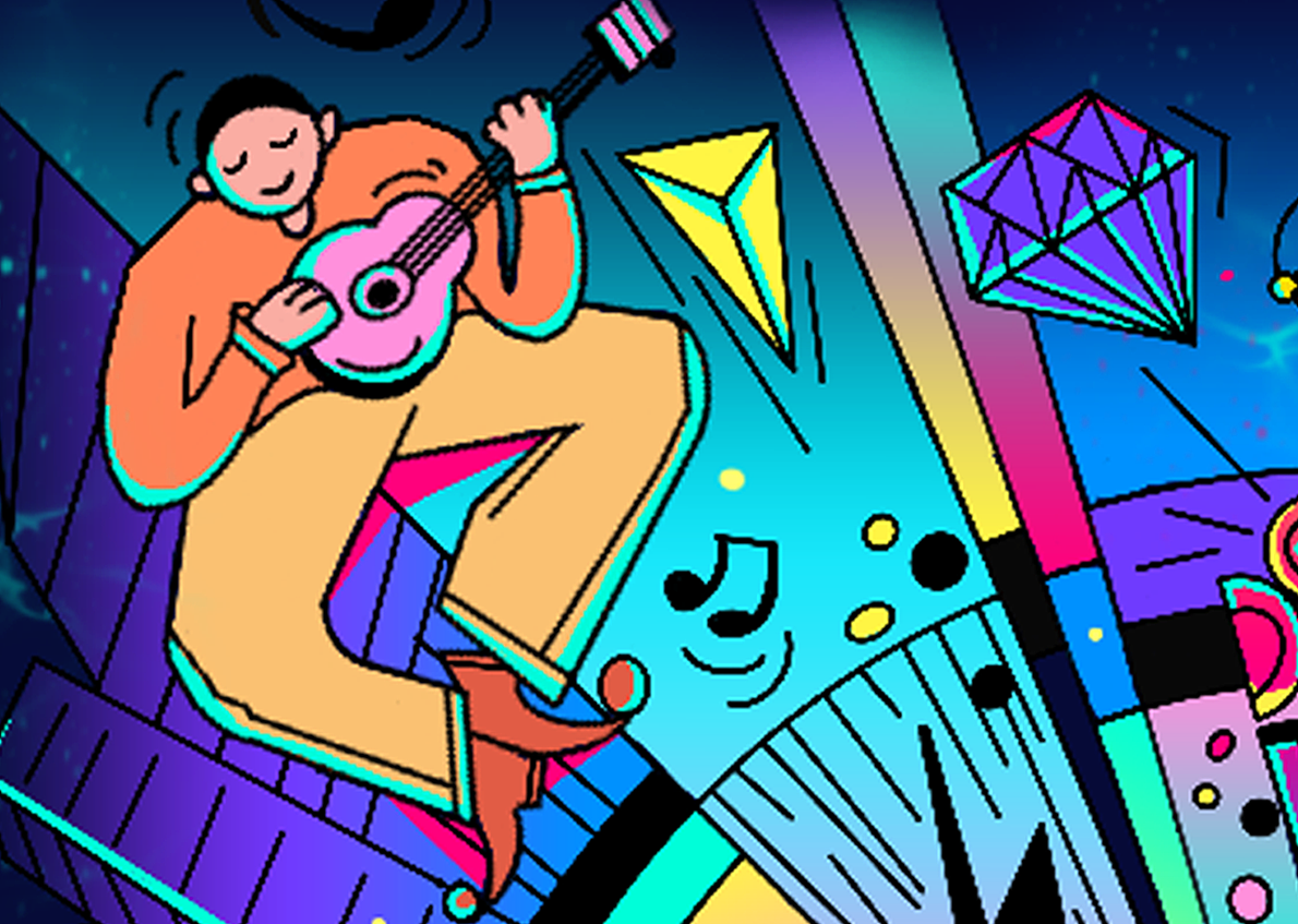 让生活充满音乐/主题插画