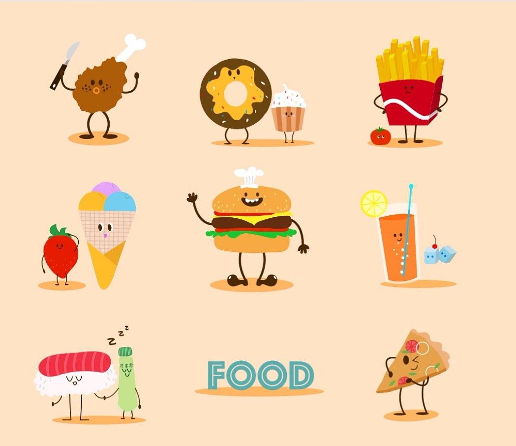 可爱的食物们