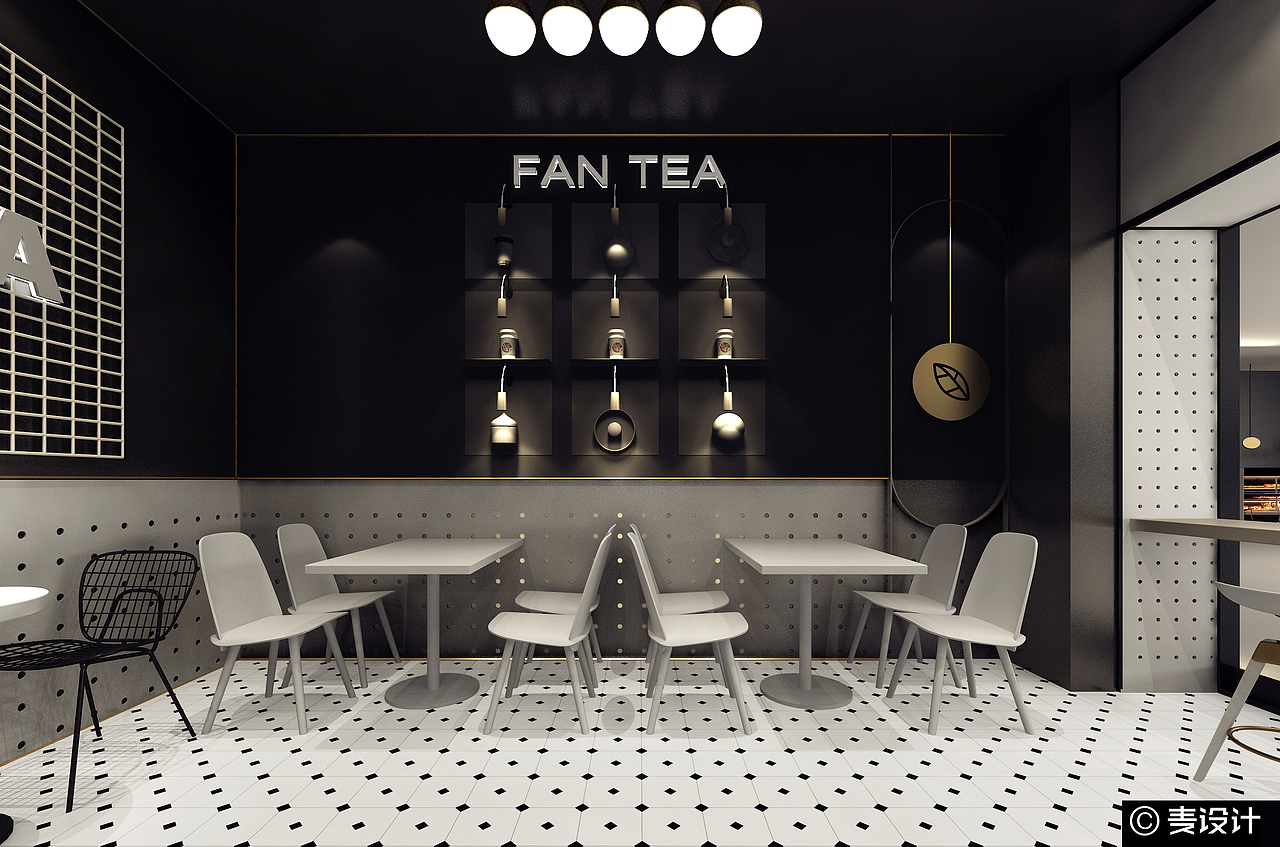 梵茶——奶茶店设计 | 耶兔兽设计 |董青（图ZMTMxNzYyNzY4） - 家装设计 - 站酷设计师董青_耶兔兽设计原创素材 - 站酷ZCOOL