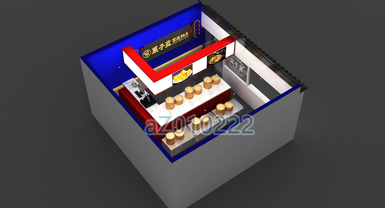 菓子监展位设计3D效果图