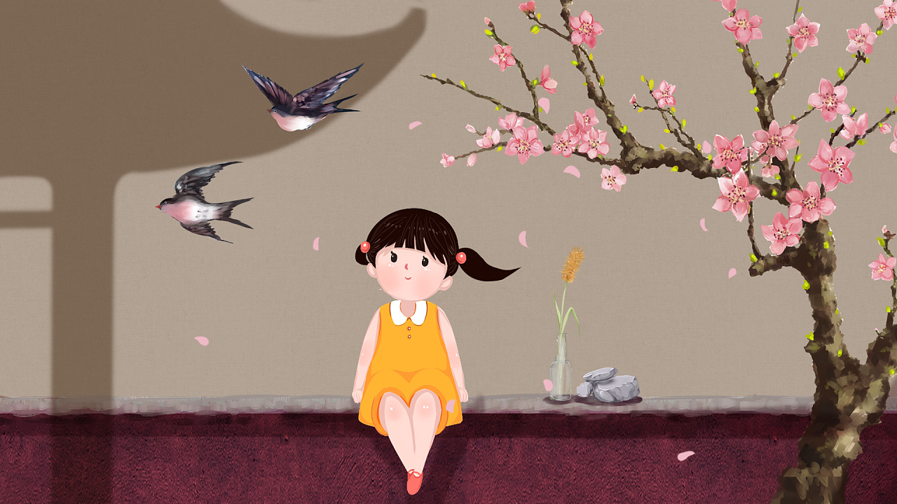 燕子归来|插画|商业插画|小月光仔儿 - 原创作品 - 站酷 (zcool)