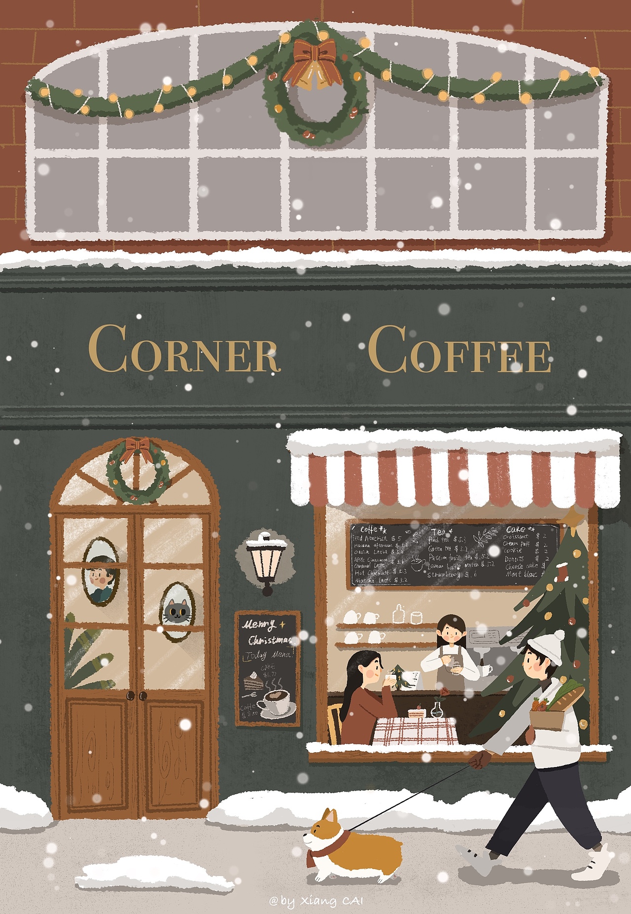 板繪/插畫/圣誕季/（圖ZMjM0ODgzNDEy） - 創(chuàng)作習(xí)作 - 站酷設(shè)計(jì)師香菜的蛋炒飯店原創(chuàng)素材 - 站酷ZCOOL