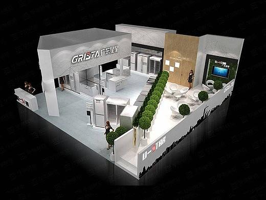 机械展台设计效果图工程展位制作