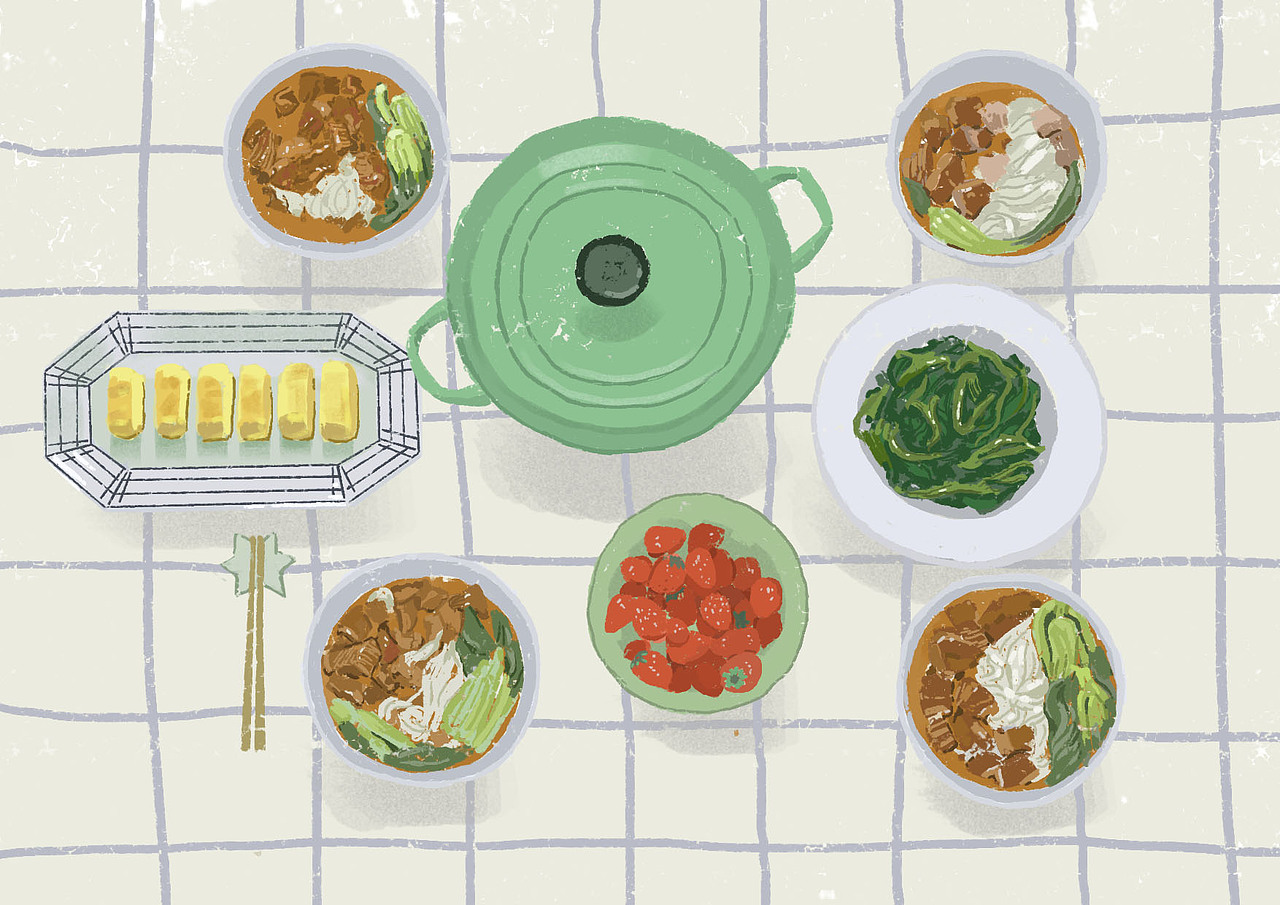 四人食（图ZODA2NTM0OTY=） - 创作习作 - 站酷设计师孔孔art原创素材 - 站酷ZCOOL