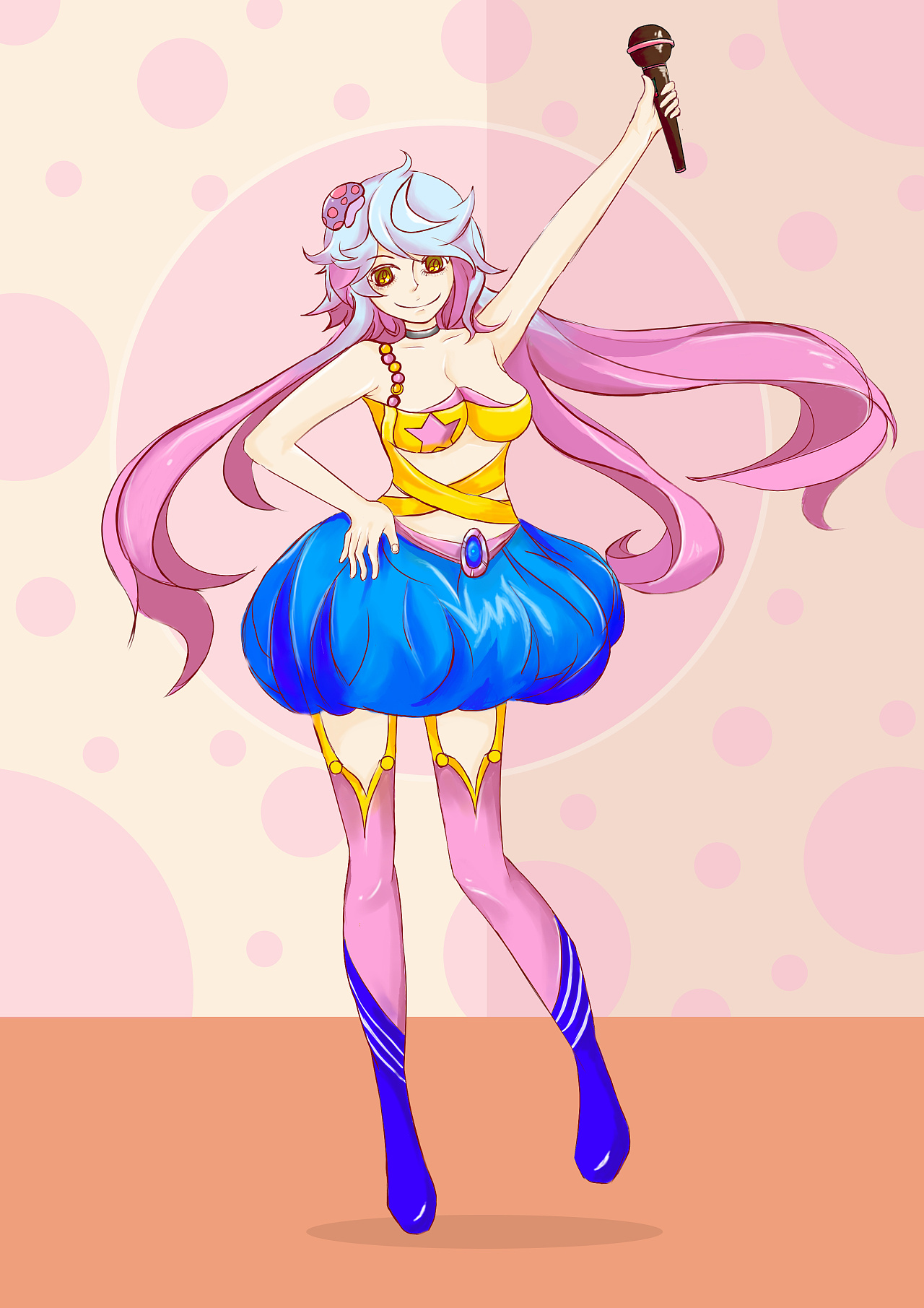 电音波波蘑菇娘人设