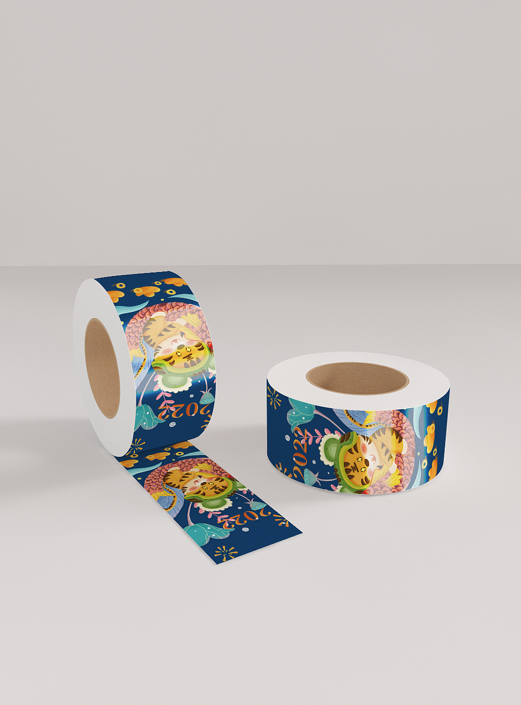 《小老虎拜年插画》