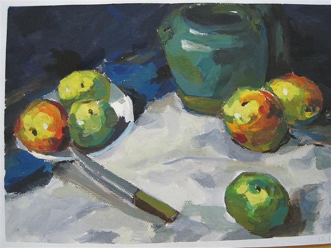 静物水粉画（图ZODM2NDQyNDg=） - 绘画 - 站酷设计师余健君原创素材 - 站酷ZCOOL