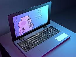 C4D建模-笔记本电脑