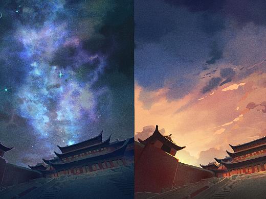 日落无声无声掩去了这个喧嚣的世界