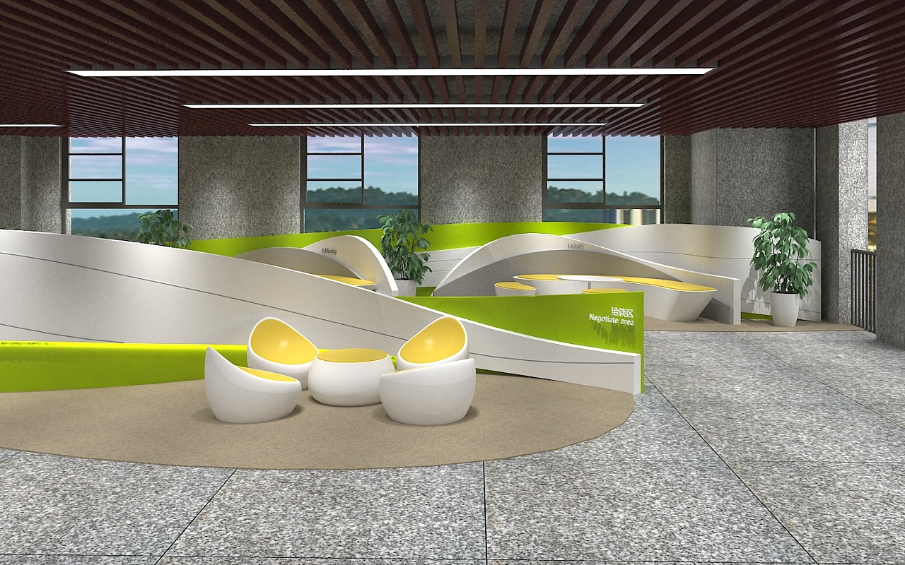 小展厅设计 爱是一道光 绿的心发慌