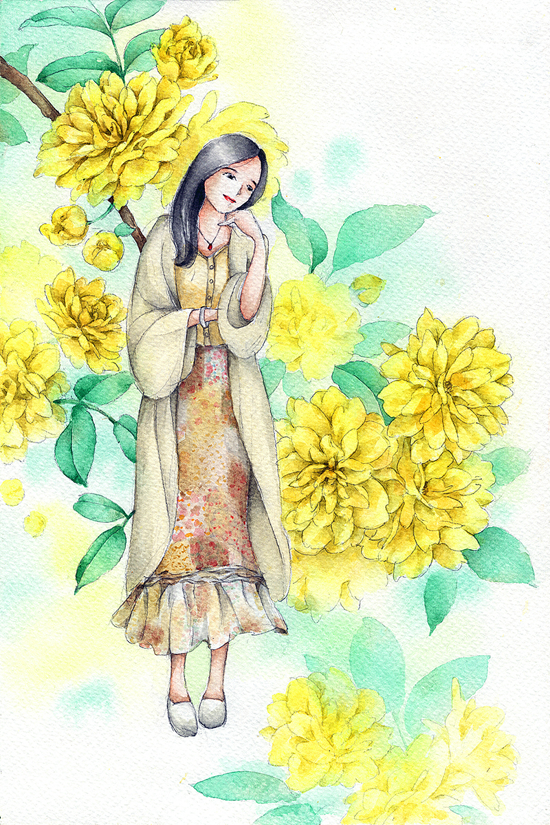 【保护色】黄木香（图ZMjU3MzE3NzY0） - 创作习作 - 站酷设计师蔓玫原创素材 - 站酷ZCOOL