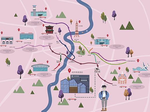 地图小练习（个人主页-ZNDA2ODk0NDA=） - 创作习作 - 站酷设计师YokaYao原创素材 - 站酷ZCOOL