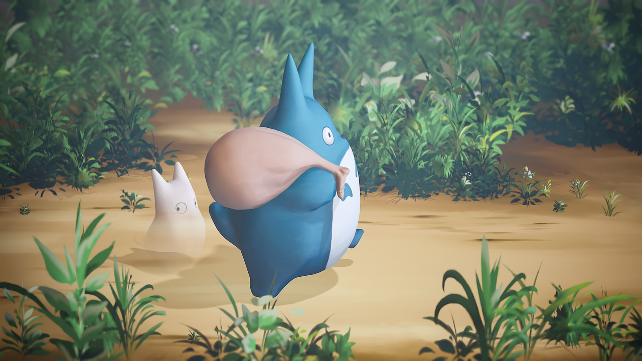 龙猫动画场景建模