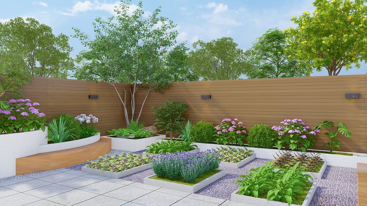 现代简约庭院设计