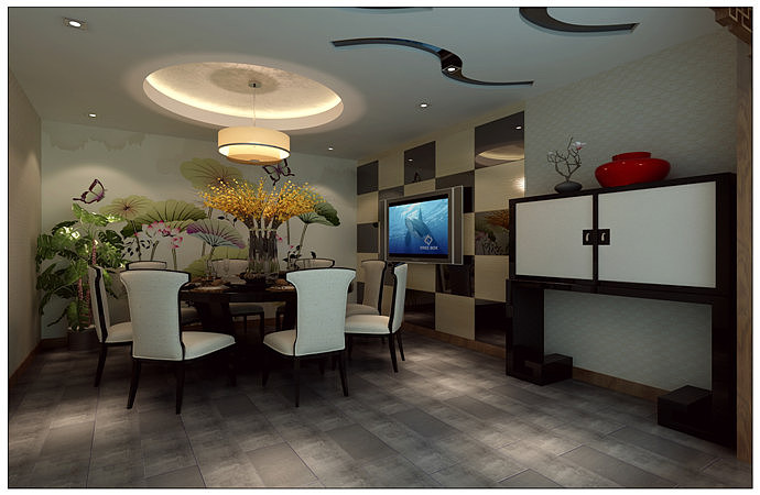 内江餐厅装修丨小荷尖尖私房菜餐厅装修|古兰装饰