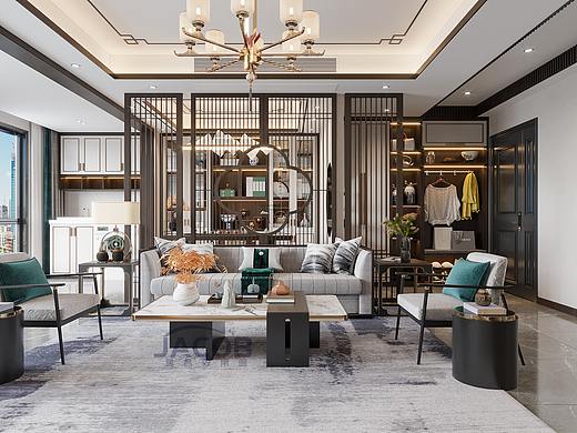 新中式（個人主頁-ZNTYxOTM5NjA=） - 家裝設(shè)計 - 站酷設(shè)計師雅各李晨晨原創(chuàng)素材 - 站酷ZCOOL