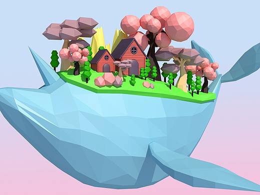 低多边形-空中家园（个人主页-ZNjI1NjI1MDg=） - 其他UI - 站酷设计师手可摘星陈66原创素材 - 站酷ZCOOL