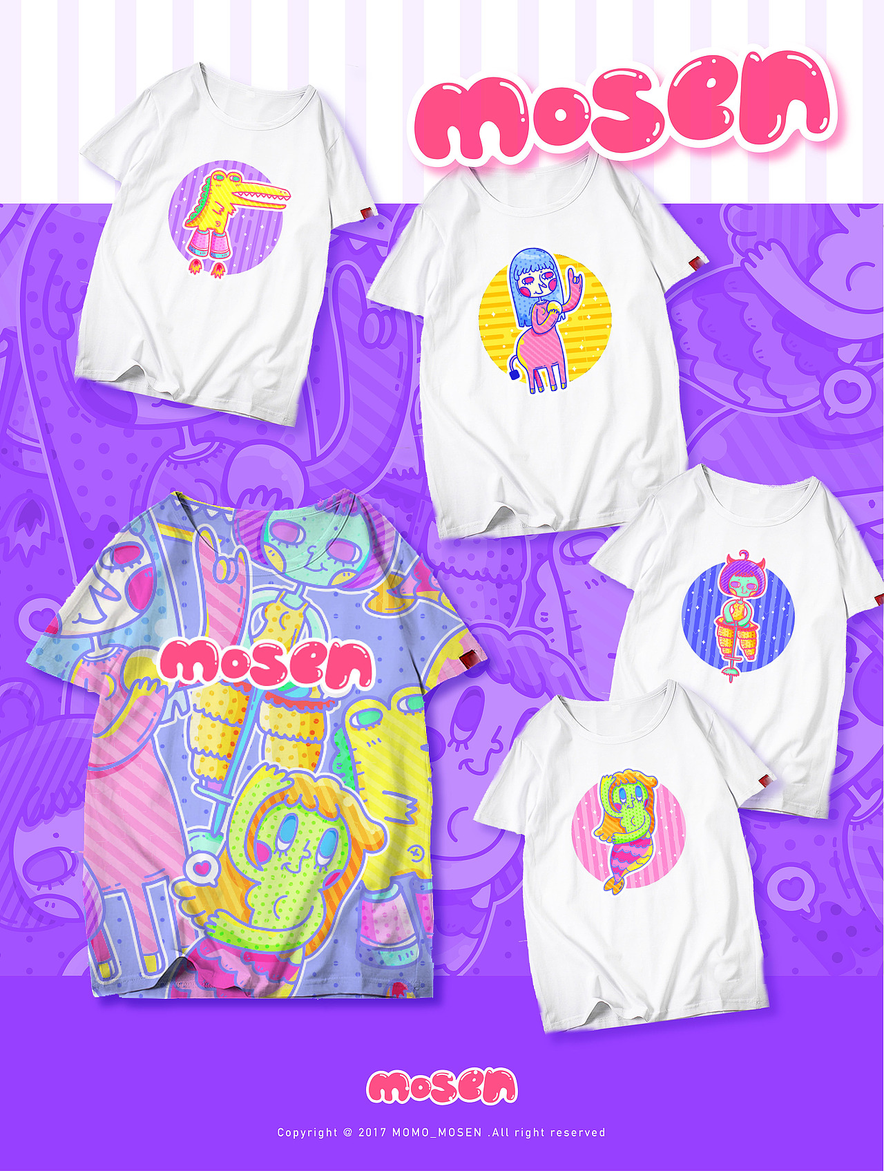 《画点有趣的》T恤插画（图ZODM0NzgyMzI=） - 商业插画 - 站酷设计师momo_mosen原创素材 - 站酷ZCOOL