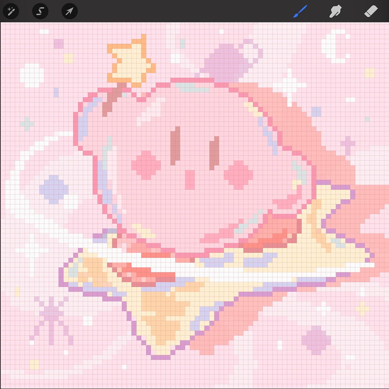 星之卡比像素风头像&手机壁纸_夏寂的像素工坊-站酷zcool