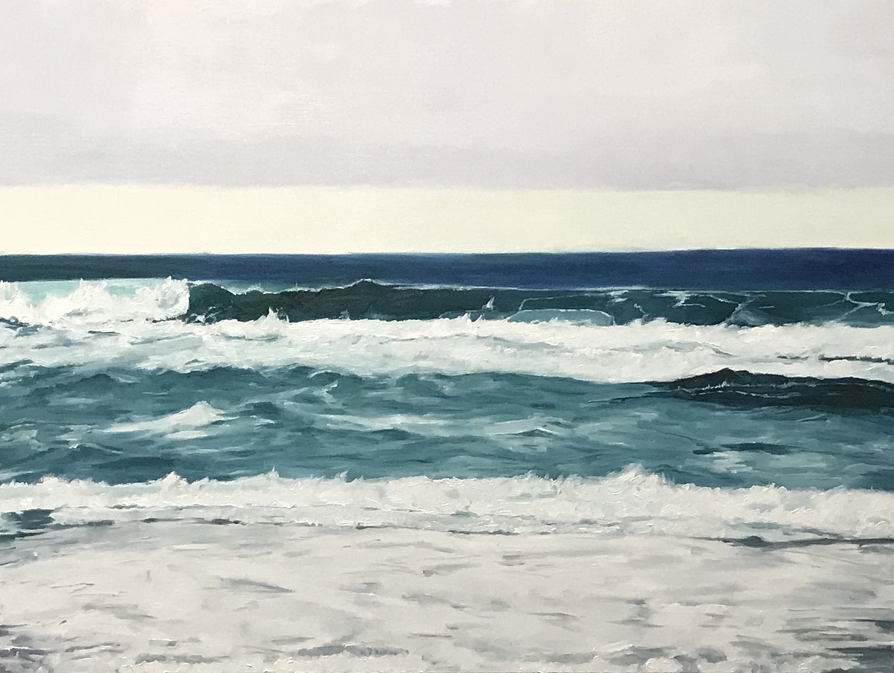 油画风景《海浪》5|纯艺术|绘画|孙馨睿_原创作品-站酷zcool