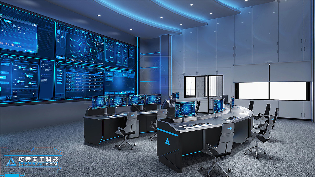 科技风格大数据中心办公室设计