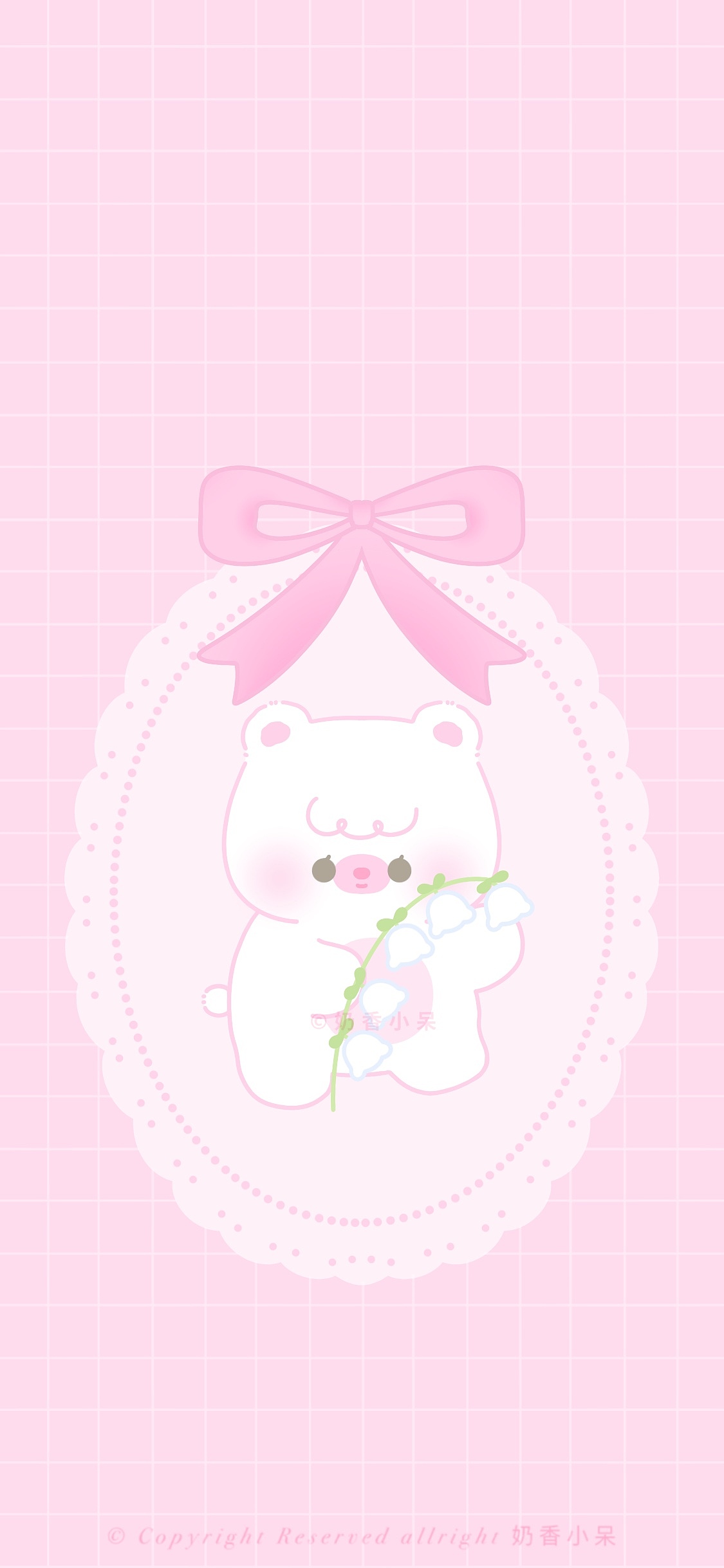 奶糖熊系列｜复古少女｜奶糖熊和铃兰花