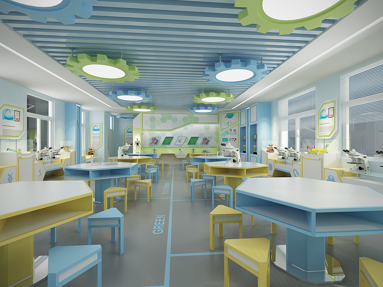 机器人实训教室——扬州择木创建设计表现|空间|家装设计|择木创建设计表现 - 原创作品 - 站酷 (ZCOOL)