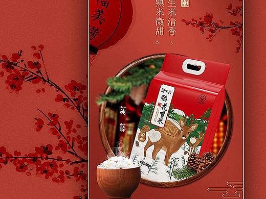 特产米类五常大米/插画/包装/电商详情页