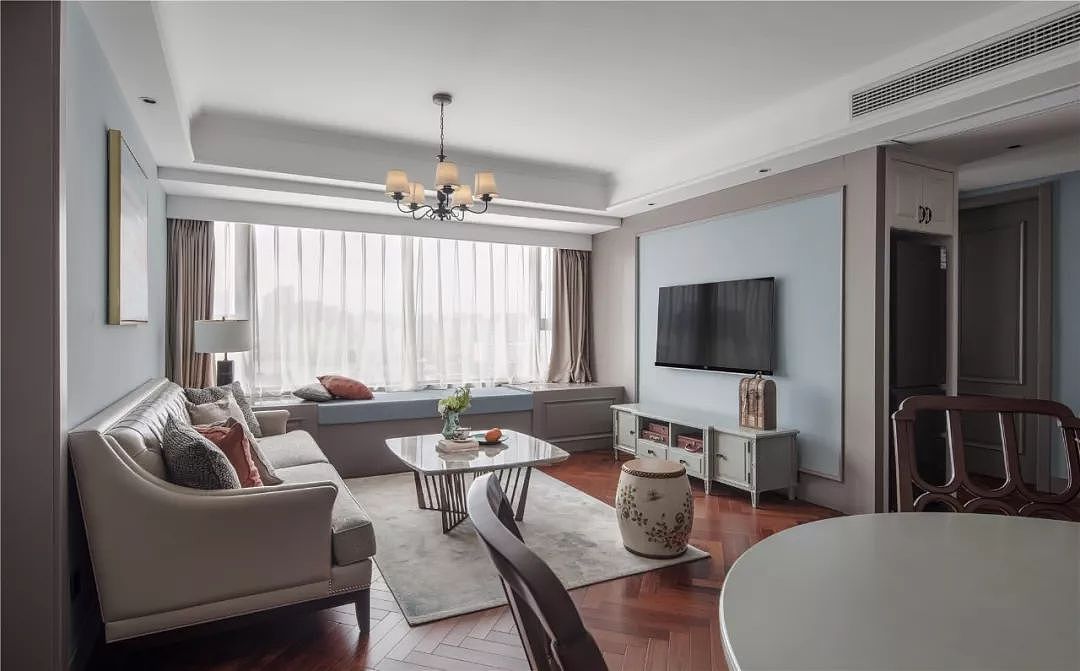 北轩装饰-沈阳五彩阳光城129平美式风