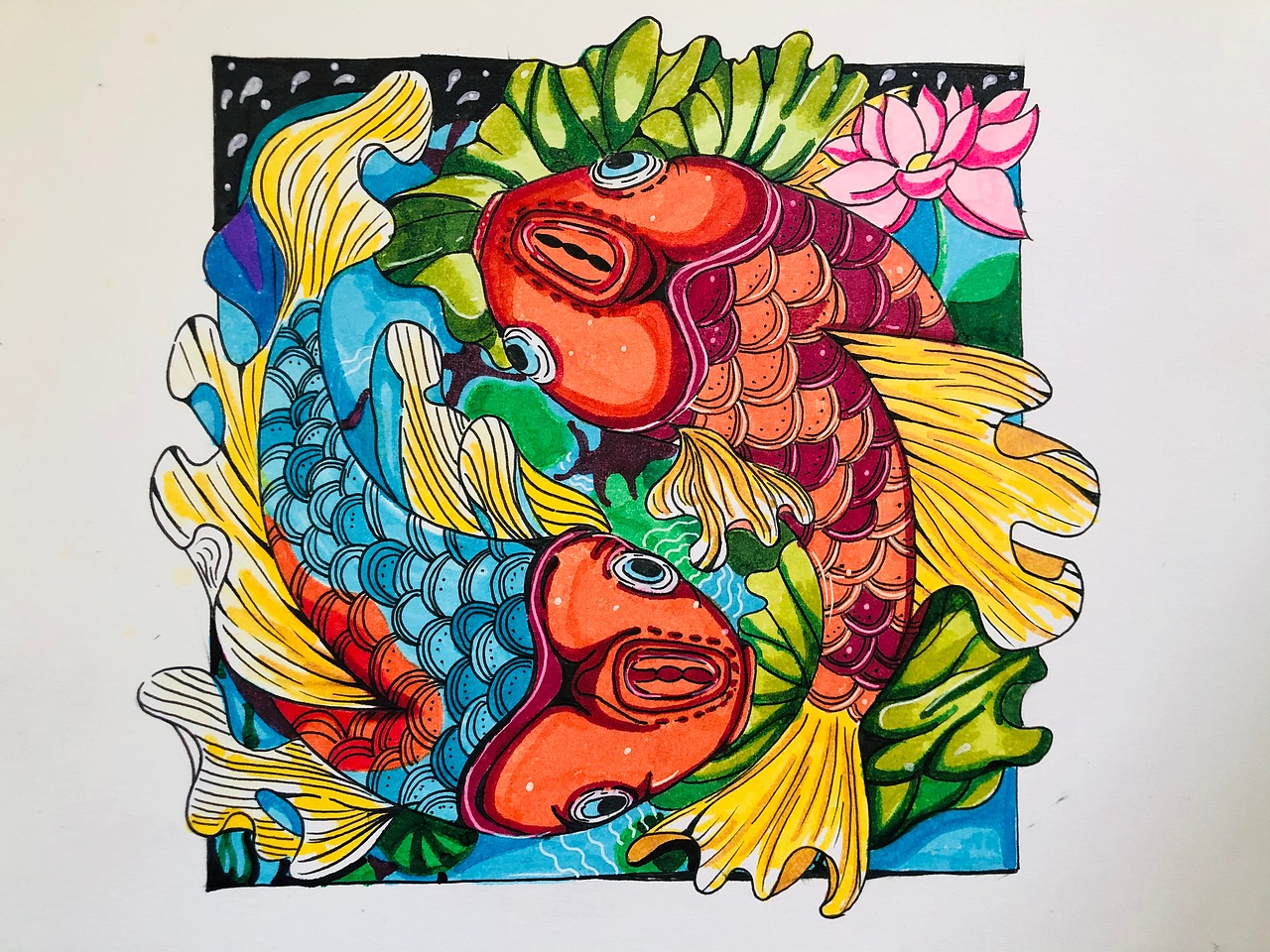 马克笔鲤附过程