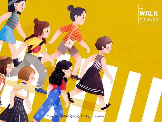 Walking girl