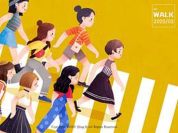 Walking girl