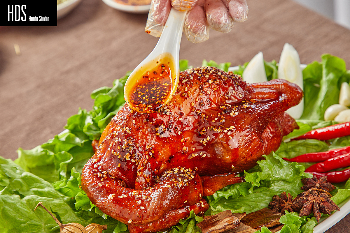 肉类食品麻油鸡产品静物图片拍摄