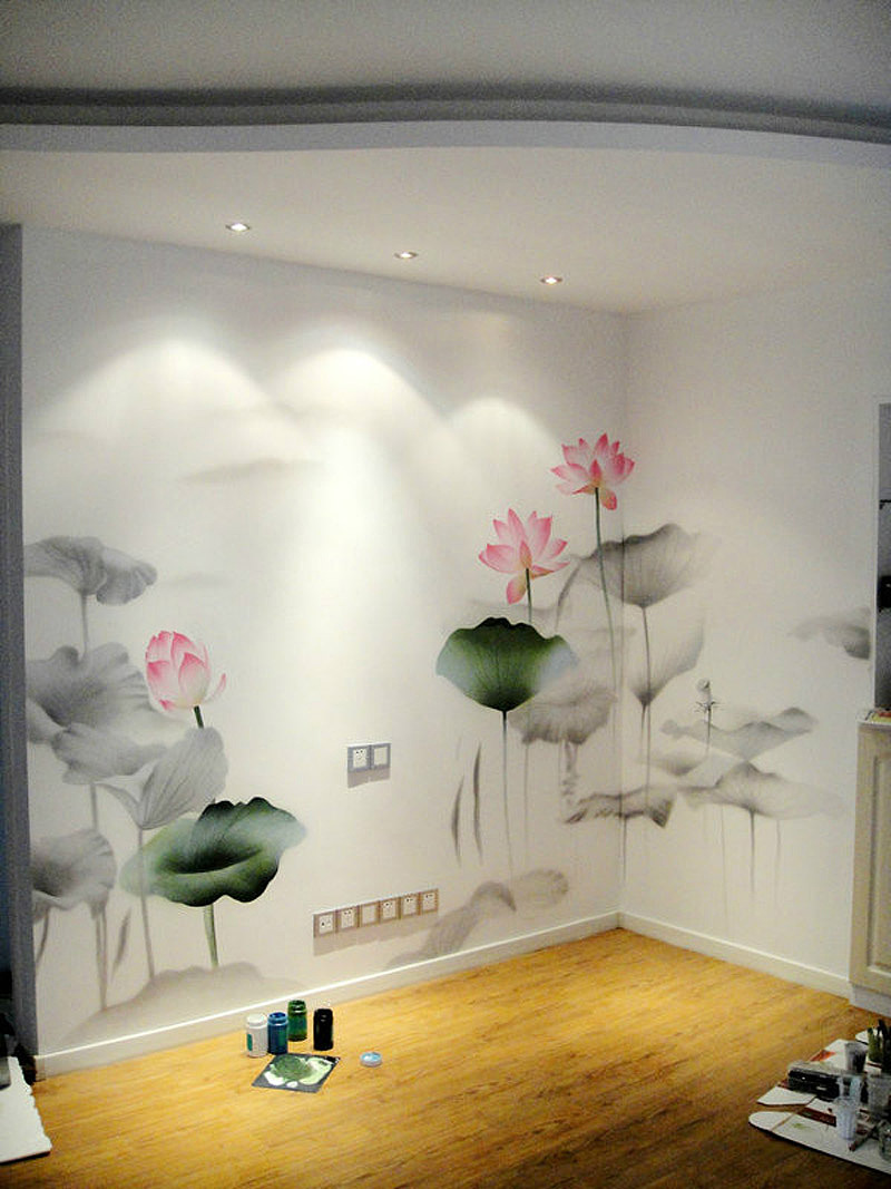 电视背景墙绘实例