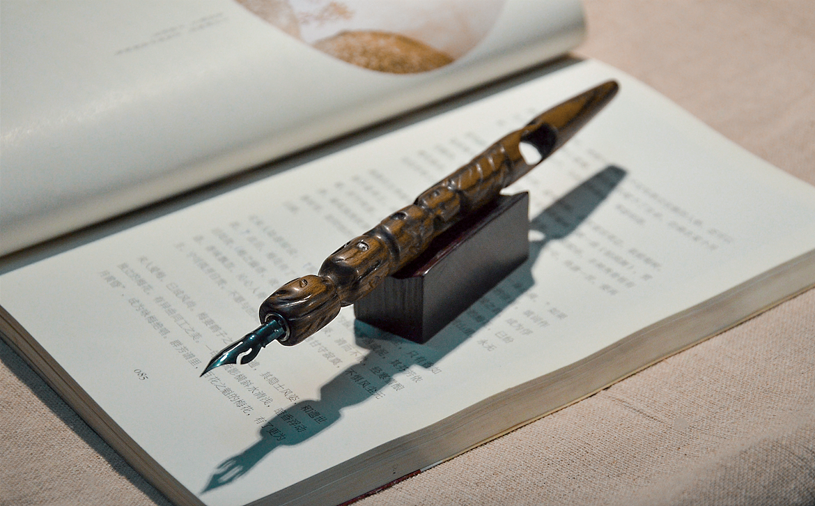 石思庆木雕之蘸水笔