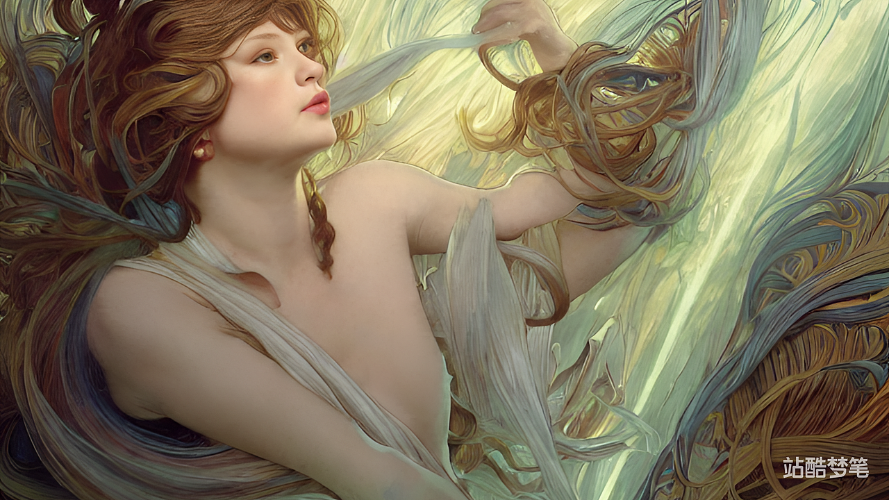 #站酷梦笔#二次元,飞行扫帚,魔女,上帝之光,美丽的