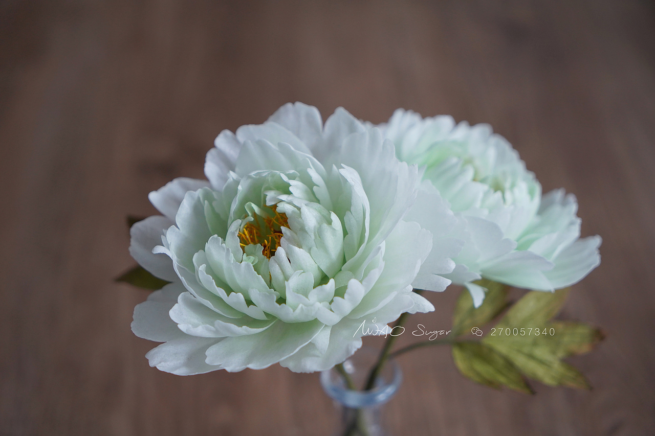 牡丹手工糯米纸花牡丹