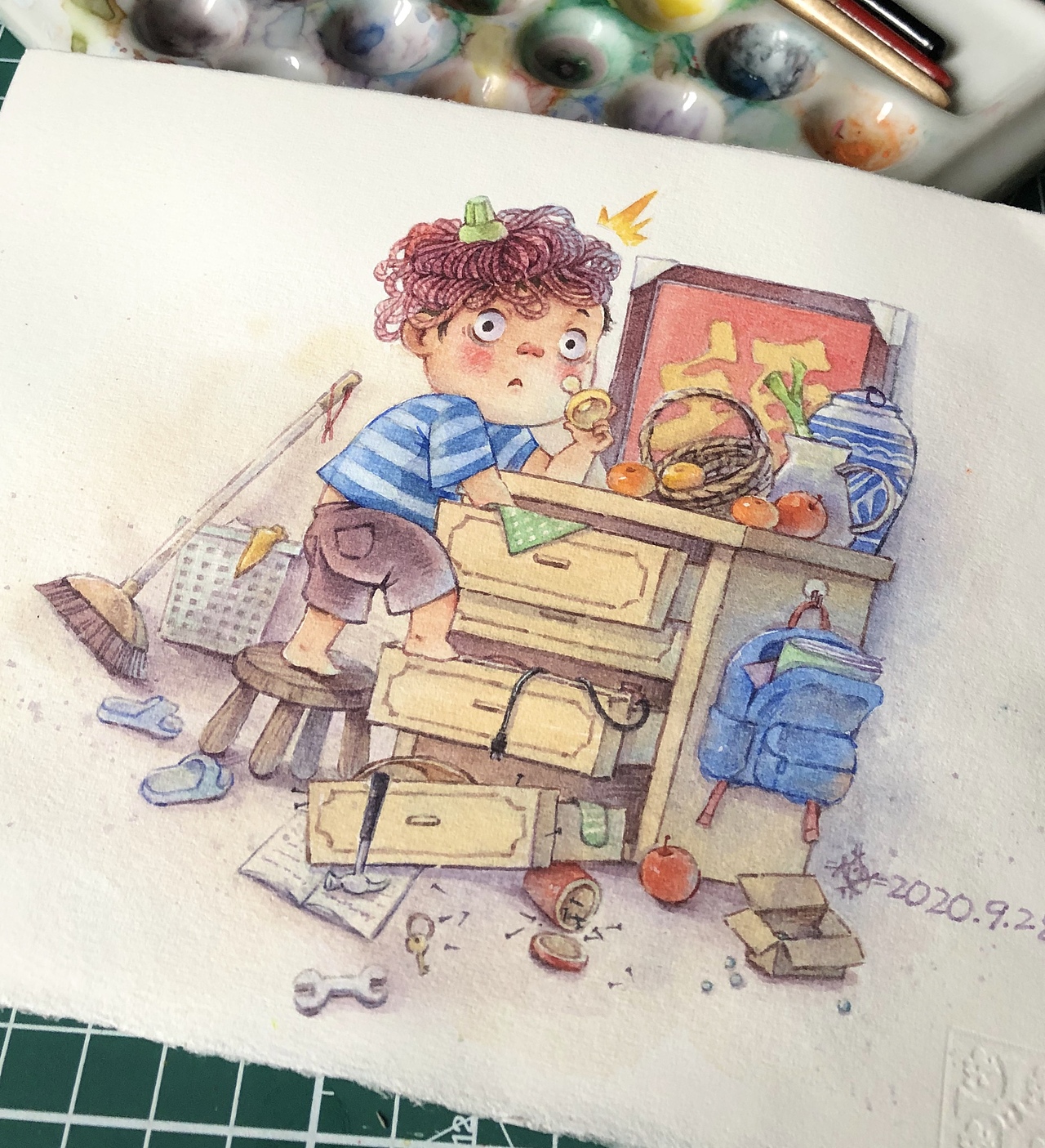 家有顽童（图ZMjI2NTk0NDE2） - 儿童插画 - 站酷设计师上帝的布偶原创素材 - 站酷ZCOOL