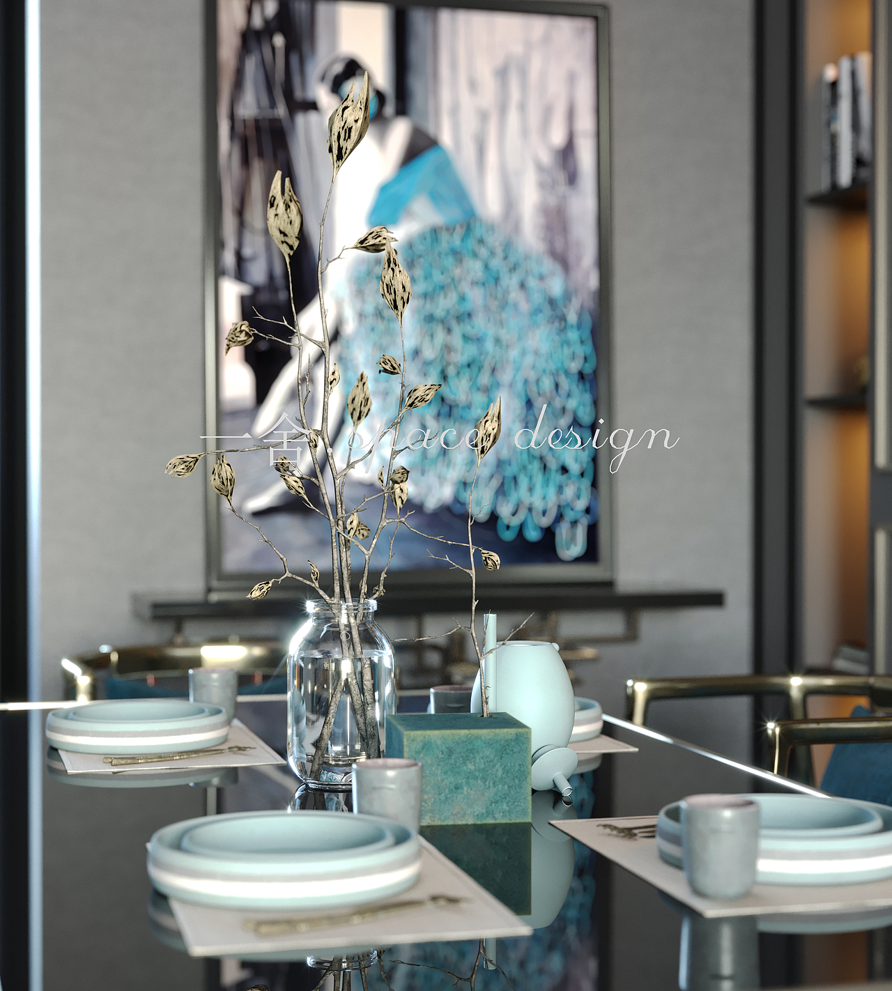 碧染 | 轻奢（图ZMTc1NTU3Nzgw） - 家装设计 - 站酷设计师一舍空间表现原创素材 - 站酷ZCOOL