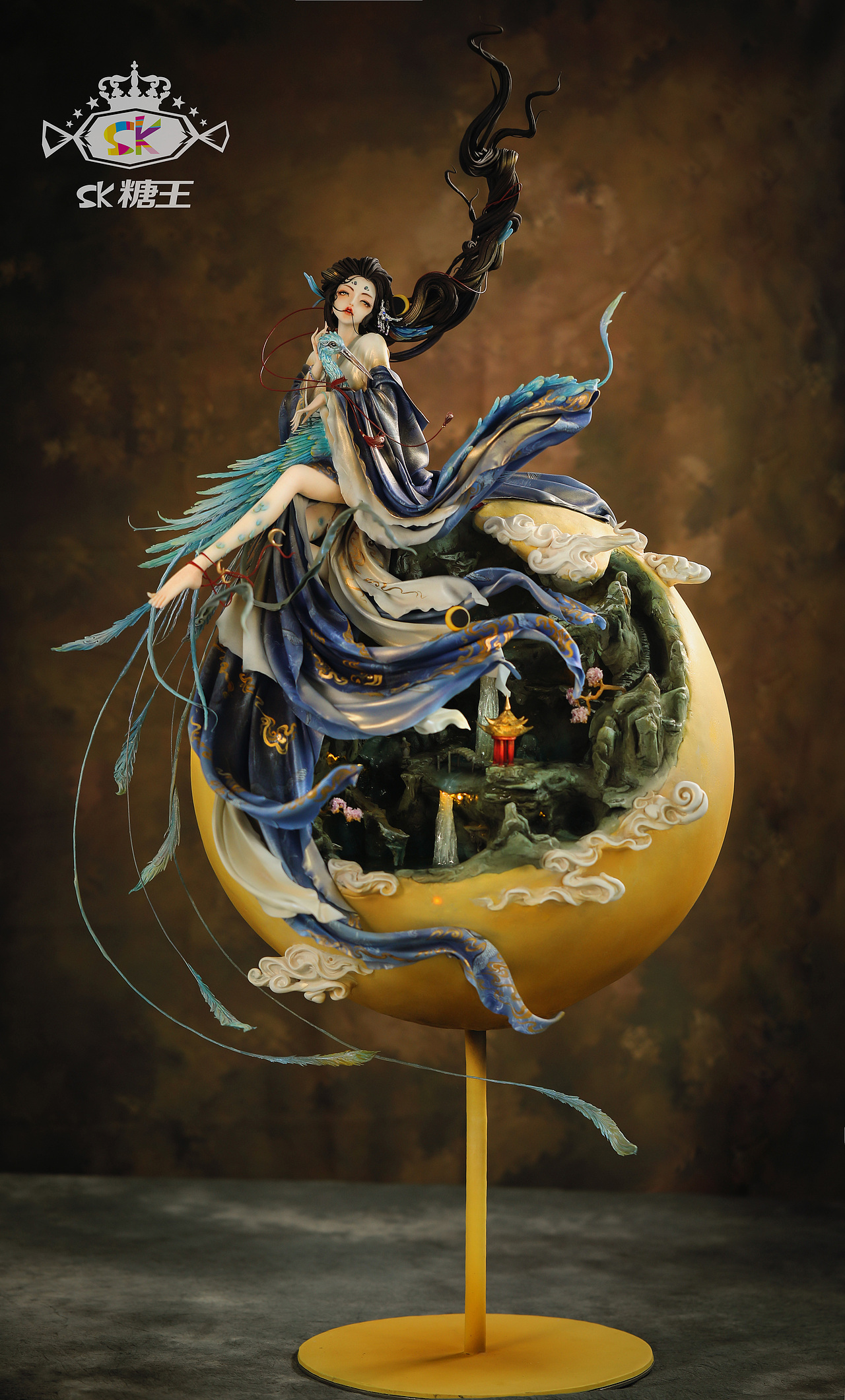 翻糖人偶蛋糕青鸟素纱轻遮白玉躯眉眼含伤默默来