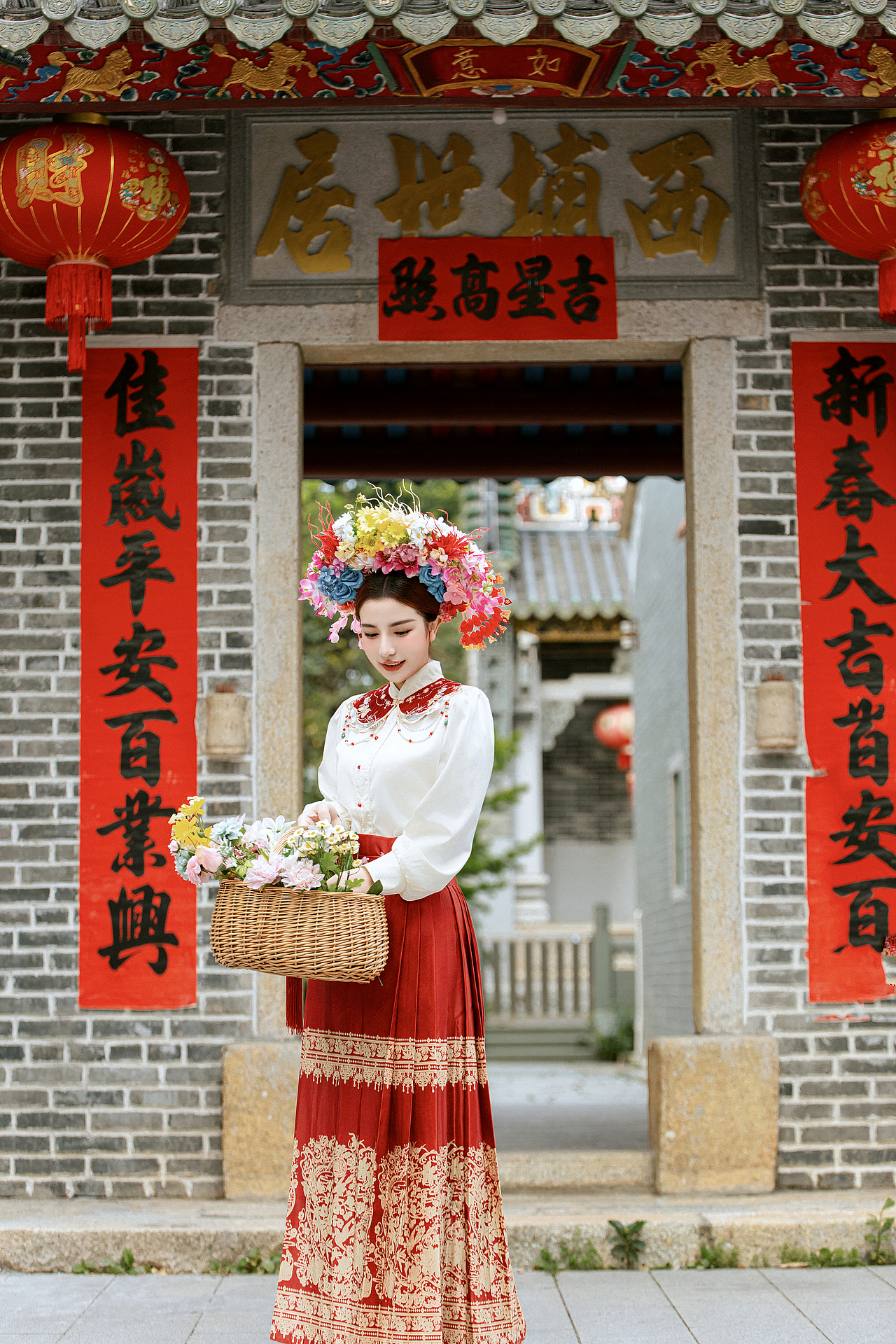 深圳写真摄影 蟳埔女 簪花写真 马面裙拍照