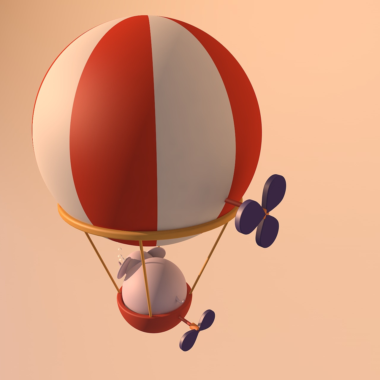 C4D祈福模型-吉象如意