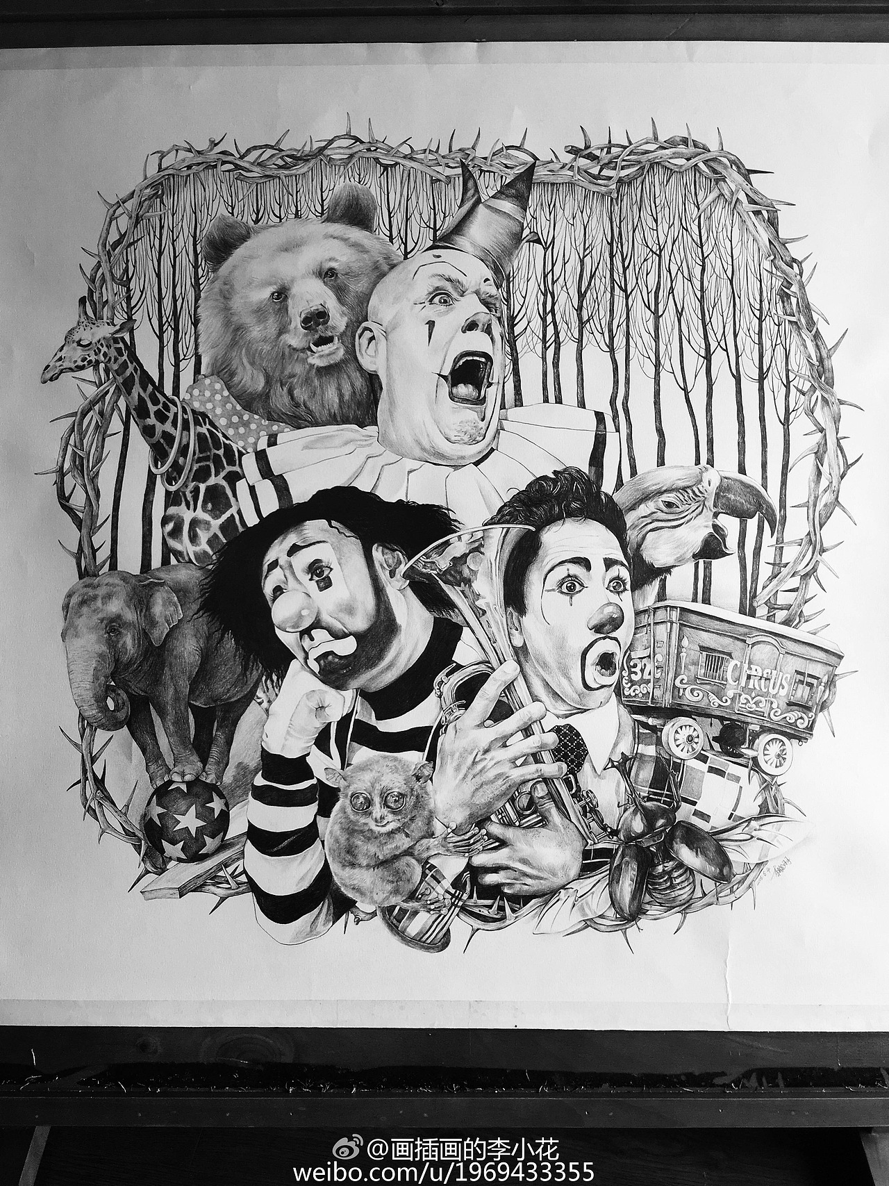 《人生马戏团》-壹（图ZNTA1MDEyNDA=） - 艺术插画 - 站酷设计师画插画的李小花原创素材 - 站酷ZCOOL