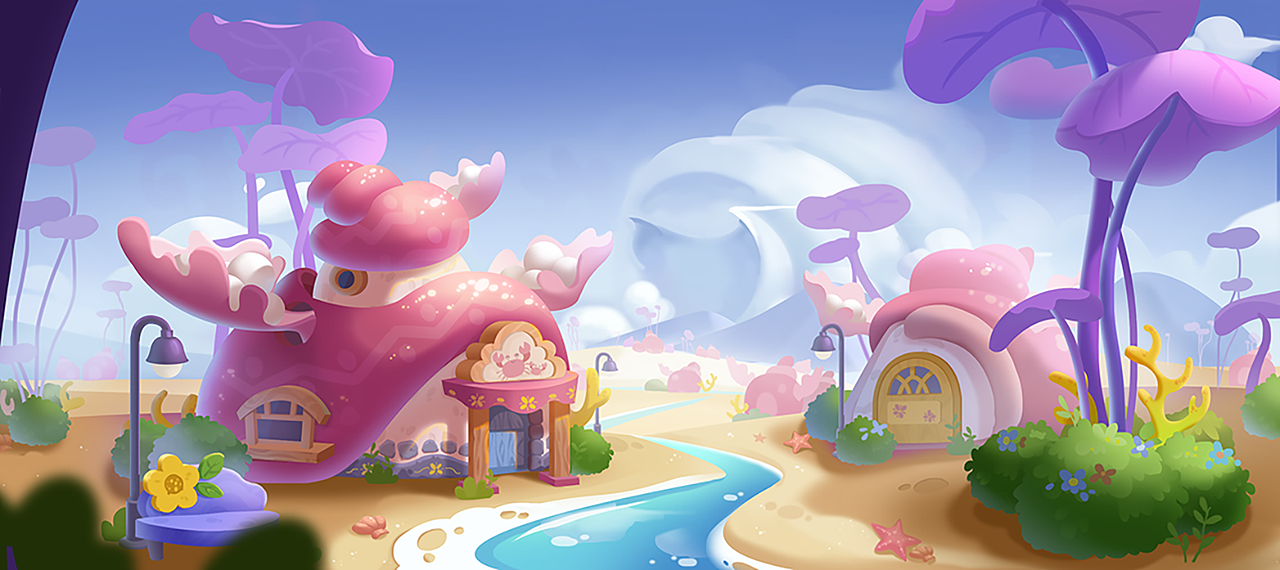 海螺鎮(zhèn)——美麗的珊瑚珍珠是她們的最愛(ài)（圖ZMjYwMDA4MzU2） - 兒童插畫(huà) - 站酷設(shè)計(jì)師王大喇叭花兒原創(chuàng)素材 - 站酷ZCOOL