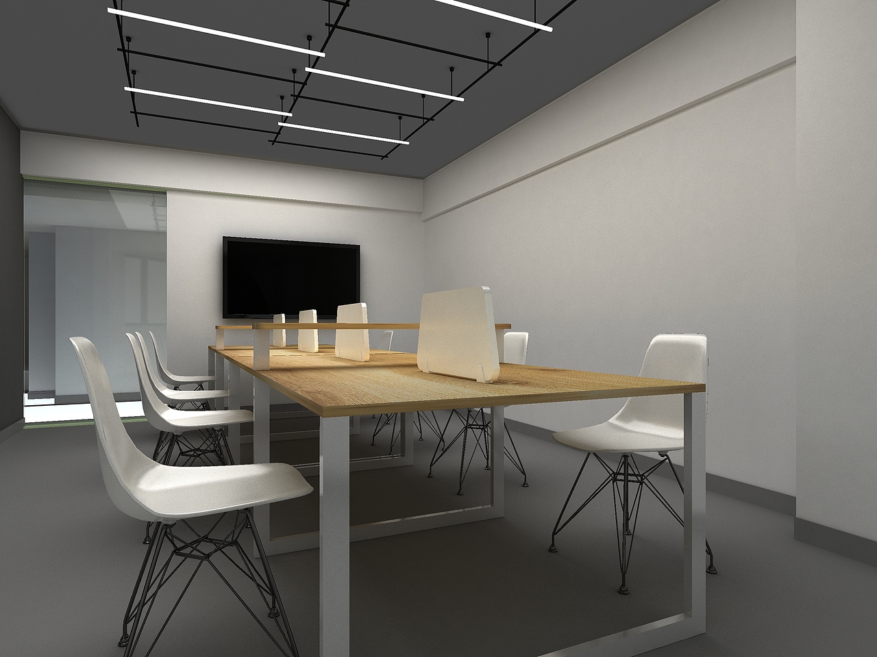 工作室,Studio
黑白灰色彩对比,创造丰富空间