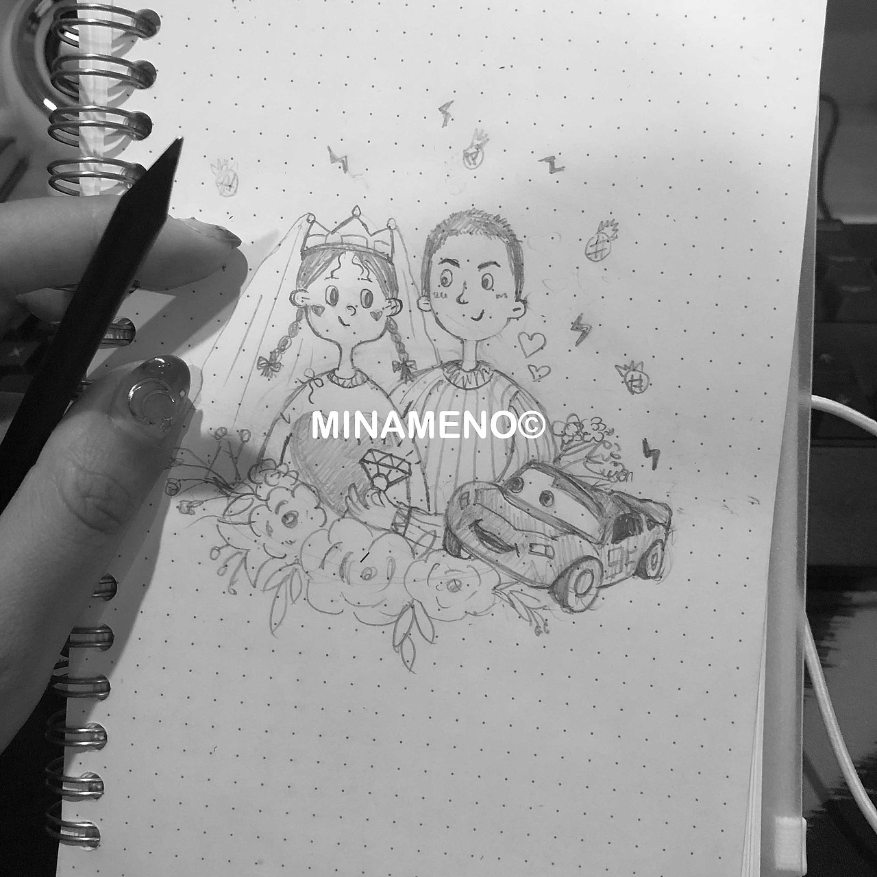 婚礼插画（图ZMTY5NzgzMzg4） - 商业插画 - 站酷设计师米昂minameno原创素材 - 站酷ZCOOL