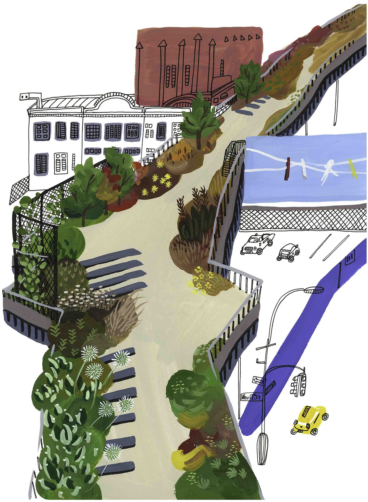 纽约的地标 - 系列插画