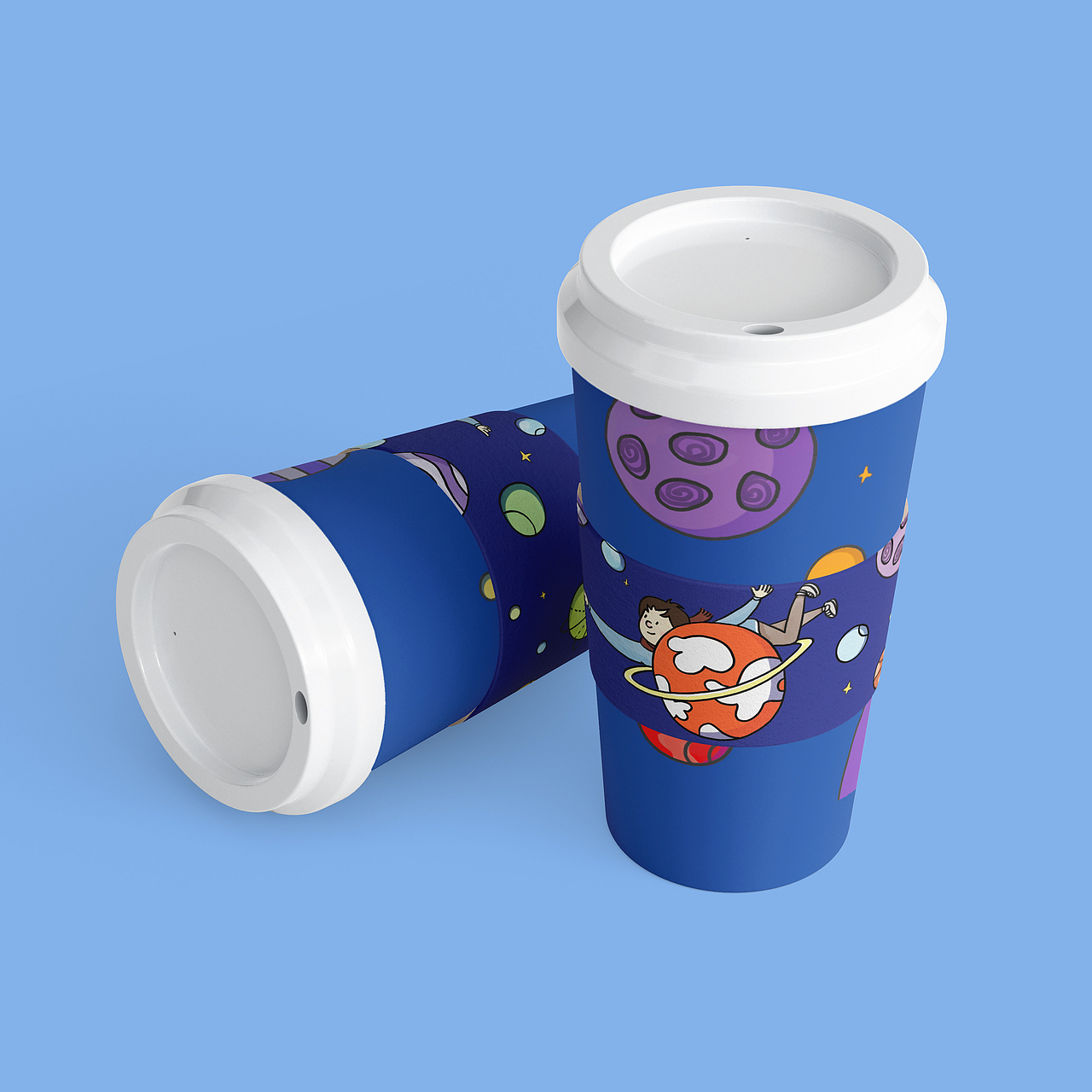 厦门某奶茶店原创插画杯套设计（图ZMTg5MDk5MjY4） - 商业插画 - 站酷设计师郅尚互联文化传媒原创素材 - 站酷ZCOOL