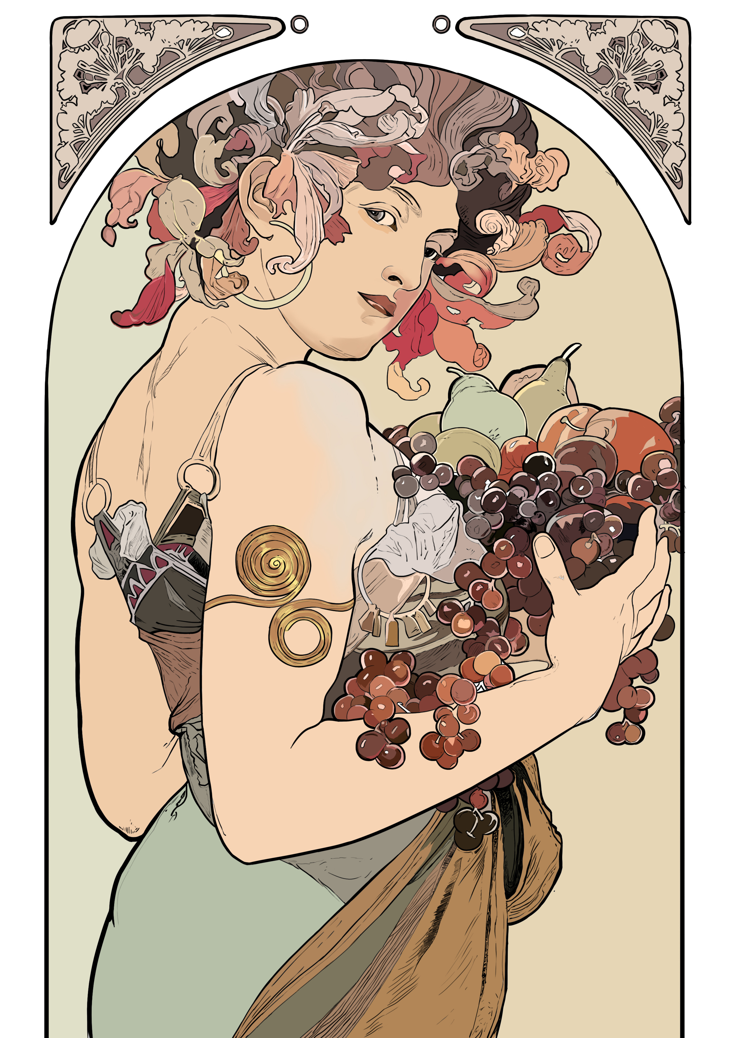 致敬系列——致敬我喜欢的穆夏|插画|创作习作|sunjoan - 原创作品