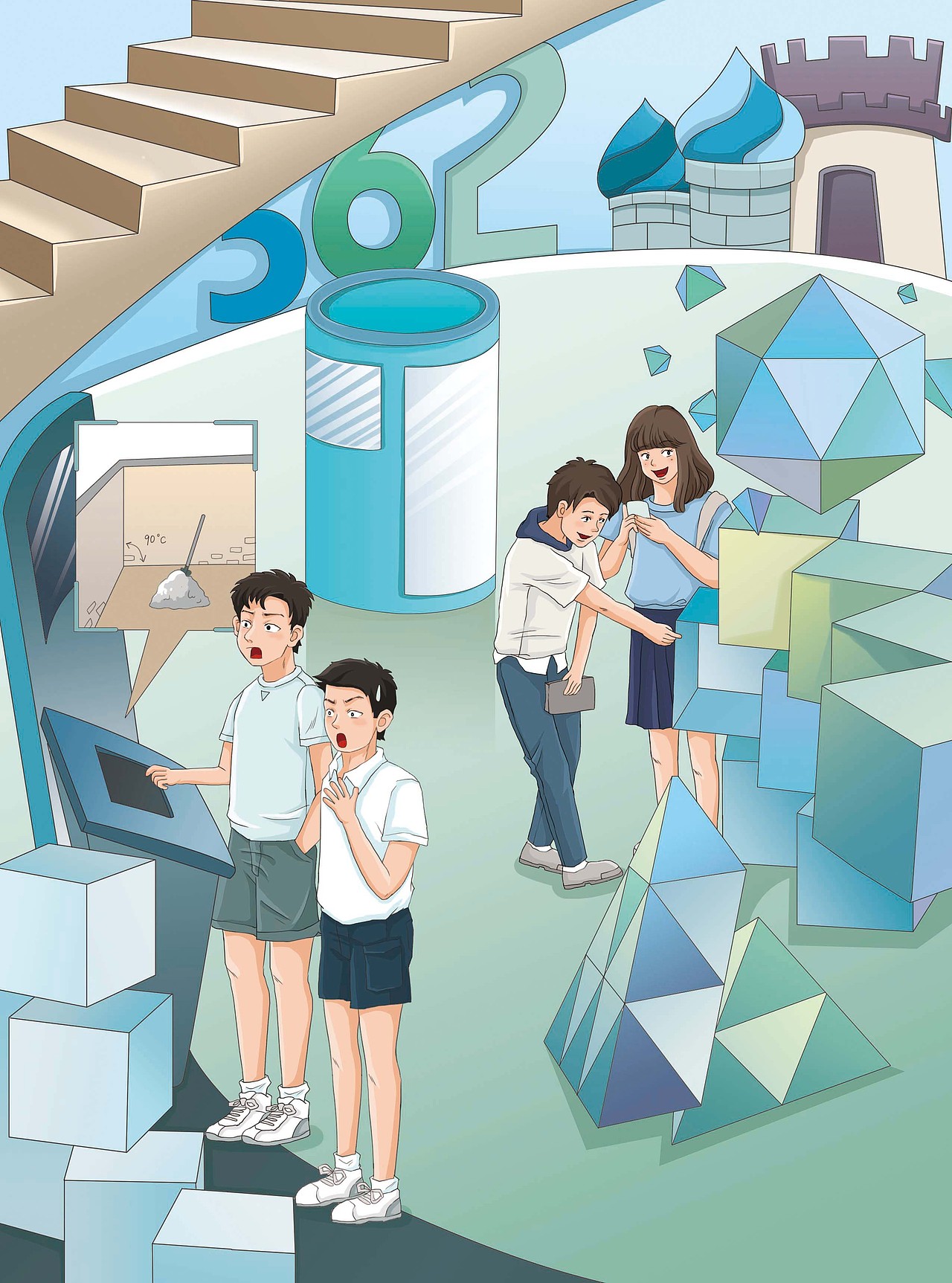 【電腦手繪漫畫】少兒類單幅漫畫-已商用（圖ZMjI1NTAwOTg0） - 商業(yè)插畫 - 站酷設(shè)計(jì)師北極以北821015原創(chuàng)素材 - 站酷ZCOOL